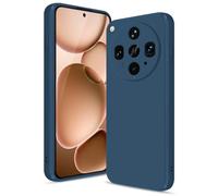 Btstring Funda para OPPO Find X8 Ultra, Silicone Case con Protección Mejorada para la cámara, Carcasa Delgada a Prueba de Golpes, Forro Microfibra Suave Antiarañazos, Azul