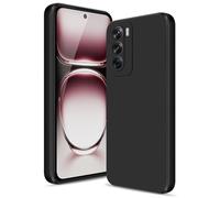 Btstring Funda para OPPO Reno 12 Pro 5G, Silicone Case con Protección Mejorada para la cámara, Carcasa Delgada a Prueba de Golpes, Forro Microfibra Suave Antiarañazos, Negro