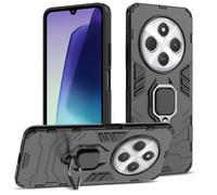 Btstring Funda para Xiaomi Redmi 14C / Xiaomi Poco C75, Carcasa Antigolpes con Soporte anular metálico, Case Protectora de Grado Militar, Negro