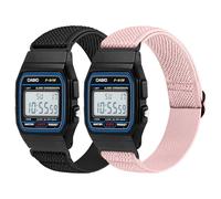 BTTNG Correas elásticas de reloj compatibles con Casio F-91W/F-84/F-94/F-105/F-108/AE-1200/W-217H/W-218H/A-158W/A-168W/SGW-300H/W-800H, correa deportiva elástica ajustable cómoda correa de repuesto de