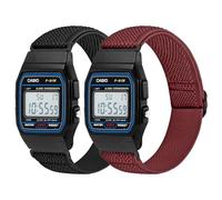 BTTNG Correas elásticas de reloj compatibles con Casio F-91W/F-84/F-94/F-105/F-108/AE-1200/W-217H/W-218H/A-158W/A-168W/SGW-300H/W-800H, correa deportiva elástica ajustable cómoda correa de repuesto de