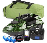 BTURYT 500 m GPS inalámbrico señuelo de pesca barco carpa fischerboot Speedboat RC Boot 3 Trichter LCD GPS Fishfinder con sensor sonar