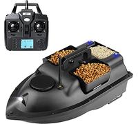 BTURYT Barco de cebo de pesca GPS de 12000 mAh, 3 contenedores de cebo, barco inalámbrico con función de retorno automático, forro de pesca inteligente RC de 500 m