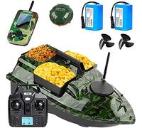 BTURYT Barco de Cebo de Pesca Inteligente, Barco buscador de Peces con Posicionamiento GPS, Barco cebador carpfishing con 3 contenedores de Cebo y luz Nocturna, Adecuado para la Pesca Nocturna