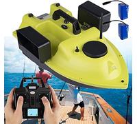 BTURYT RC carpa pesca cebo barco retorno automático 2 kg buscador de carga control automático de velocidad con motor GPS2, amarillo -12000 mAh