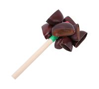 Btuty Agitador de Cáscara de Semilla Maraca Cáscara Nuez tropical Caoba Terapia Sonido Meditación Yoga Accesorio Musical