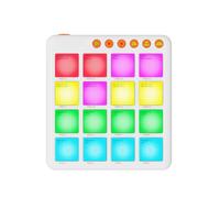 Btuty Almohadilla RGB Dinámica de 16 Teclas, Controlador MIDI Inalámbrico BT, Escena de Rendimiento Producción Música Portátil Recargable (Blanca) (Blanca)