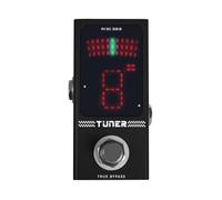 Btuty Mini Pedal Afinador, Pedal de Guitarra de Metal con Bypass Verdadero y Pantalla HD, Silencio Automático para bajo Guitarra Eléctrica