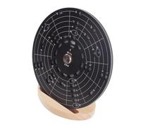Btuty Rueda de acordes de aleación de aluminio, herramienta de melodía con soporte y bolsa de almacenamiento, rueda de acordes, círculo de quinto grado para músicos principiantes