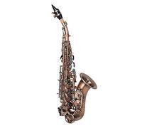 Btuty SaxofóN Bb Clave Soprano Instrumento De Viento De Madera Material De LatóN Con Estuche De Transporte Soporte De Saxo