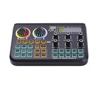 Btuty Sound Board Audio Mixer Live Sound Card Dynamic LED Colorful Light BT Wireless Plug and Play One-Click Ruise Reduction Rechargeable for Live Streaming Podcasting Grabación