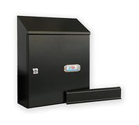 BTV | Bocacartas y Recogecartas con Cerradura Grado I | Buzon Exterior Disponible en Blanco, Bronce o Negro | 395x125x312 mm