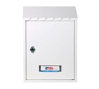 BTV | Buzon de Acero Inoxidable de Exterior | Ideal para Lugares con Espacio Reducido | 305 x 215 x 70 mm | Buzon de Correos en Color Blanco