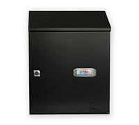 BTV | Recogecartas con Cerradura Grado I | Buzones de Correos Exterior en Chapa de Acero Pintada Color Negro