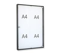 BTV | Tablon Anuncios con Llave Vertical con Perfil de Aluminio y Puerta de Metacrilato | Cerradura de Seguridad | Medidas 67 x 46 x 3,65 | Color Negro