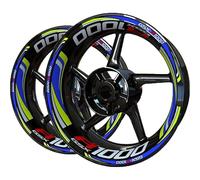 BTWSRX Pegatinas para Llantas De Motocicleta, Calcomanías Decorativas para Suzuki GSX-R 1000 GSX-R1000 GSXR 1000 GSXR1000 Llantas Calcomanías Pegatina(Color 16)