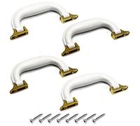 BTWYU Asa de Equipaje,Recambio 4 Asas de plástico for Equipaje de 130 x 14 mm (Largo x Ancho), 130 x 14 mm (Ancho x Alto), Color Blanco.