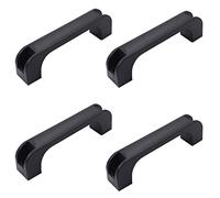 BTWYU Asa de Equipaje,Recambio 4 Tiradores de plástico de 120 mm de diámetro, 138 mm de Longitud y 12,7 cm de Centro a Centro, for armarios, armarios, etc., Color Negro.