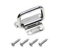 BTWYU Asa de Equipaje,Recambio Tirador de Cofre de Acero Inoxidable 201, tamaño Mediano, con Anillo for el Pecho, for Caja de Herramientas, cajón, Caja, Tono Plateado, 2 Unidades(1-Pack,50mm)