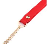 BTWYU Cadenas de Metal para Bolsos，Cadenas para Bolsos 8 tamaños Cool Red PU Cuero Metal Bolso Cadena Correa for Bolsos de Hombro reemplazo Bolso manija Accesorios for Mujeres(Gold Chain_130CM)
