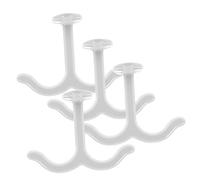 BTWYU Ganchos de pared 4 ganchos de doble garra for colgar tazas de café debajo del gabinete.