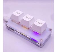 BTXETUEL Mini 3 teclas de corte de copia y pegado Ctrl X C V con teclado SayoDevice RGB Macro Pad Gaming Teclado mecánico OSU programable para trabajar y jugar (blanco)