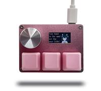 BTXETUEL SayoDevice O3C OSU - Teclado de disparo rápido, interruptores lineales magnéticos con perilla y pantalla, copia, pegar, shotcut, mini teclado macro Hotswap (rosa)