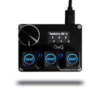 BTXETUEL SayoDevice O3C OSU Teclado de disparo rápido, interruptores lineales magnéticos, copia, pegado, shortcut, mini teclado macro Hotswap (con teclas OSU, negro)