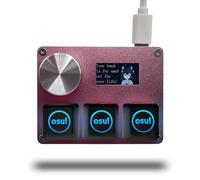 BTXETUEL SayoDevice O3C OSU - Teclado de disparo rápido, interruptores lineales magnéticos, perilla y pantalla, copia, pegado, hotswap (con teclas OSU, rosa)