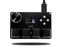 BTXETUEL SayoDevice O3C++ OSU Teclado de disparo rápido, interruptores lineales magnéticos, teclado con perilla y pantalla, copia, pegar, disparar, macro intercambio en caliente mini teclado (negro)