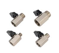 BTYKUYOO 1/8" 1/4 quot; 3/8 quot; 1/2 litro; Mini válvula de Bola de latón roscada, válvulas de compresor de Aire Macho a Hembra BSP, válvula de Cierre de Aceite de Gas y Agua, 1 Uds.(0.5 Inch)