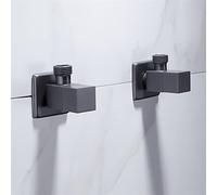 BTYKUYOO Tuqiu Válvula de ángulo Válvula de Control de Agua Válvula de Esquina Blanca Válvula de Agua del Grifo del baño 1/2 * 1/2 Válvulas de ángulo Negras de Acero Inoxidable 1 Pieza(Grey 2pcs)