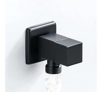 BTYKUYOO Tuqiu Válvula de ángulo Válvula de Control de Agua Válvula de Esquina Blanca Válvula de Agua del Grifo del baño 1/2 * 1/2 Válvulas de ángulo Negras de Acero Inoxidable 1 Pieza(1 PCS Black)