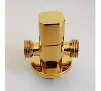 BTYKUYOO Válvula de ángulo Dorado, válvula Triangular de Cobre, válvula General de baño, válvula de Parada de Agua, triángulo de Inodoro, 1 Uds.(B)