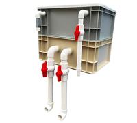 BTYQKZVPM Boîte de Filtration à Circulation, boîte d'égoutta Caja de Filtro Acuario Externa 2/3 Niveles for peceras y estanques, Varios tamaños(15.75x11.81x13.39in/40x30x34CM)