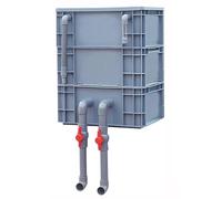 BTYQKZVPM Boîte de Filtration à Circulation, boîte d'égoutta Caja de Filtro Externa for Acuario, Color Gris, Varios tamaños, for estanques y peceras(30x20x36 cm)