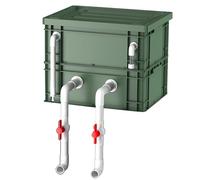 BTYQKZVPM Boîte de Filtration à Circulation, boîte d'égoutta Caja de Filtro for Estanque Acuario 2/3 Niveles, Color Rojo, Varios tamaños, sin Bomba ni Medio filtrante(7.87x11.81x4.72in/20x30x12CM)