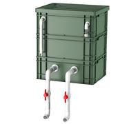 BTYQKZVPM Boîte de Filtration à Circulation, boîte d'égoutta Caja de Filtro for Estanque Acuario 2/3 Niveles, Color Rojo, Varios tamaños, sin Bomba ni Medio filtrante(7.87x11.81x13.39in/20x30x34CM)