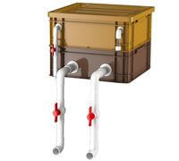 BTYQKZVPM Boîte de Filtration à Circulation, boîte d'égoutta Filtro de Caja rotación for peceras y estanques, Multicolor, Varios tamaños(Yellow+Brown,15.75x11.81x12.80in/40x30x32.5CM)