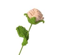 BTYQKZVPM，Flores de Ganchillo,Flores de Punto， Knitting Crochet Flowers Wedding Bridal Artificial Flower Bouquet Hand-Knitted Woven Rose Flower(J)