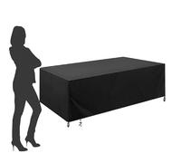 BTYQKZVPM Fundas para Muebles de jardín, Fundas for Muebles de Exterior Negras, Varios tamaños, con cordón for protección contra la Intemperie.(205x104x71cm)