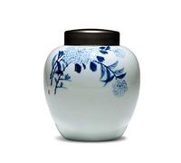 BTYQKZVPM Mini urnas para Mascotas, Urna de cerámica Pintada a Mano, Varios tamaños, Cubierta hojalata Doble Capa(5.8 * 15cm)