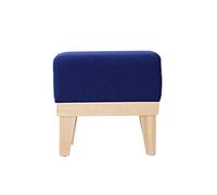 BTYQKZVPM Reposapiés otomano de Cuero, Reposapiés de Madera Maciza y Lino for Comedor, Sala de Estar, Dormitorio, Sala de Lectura, 41 x 26 x 38 cm