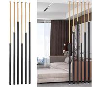 BTYQKZVPM Separadores de privacidad para restaurantes y ofic Biombo de láminas de Hierro Fundido de Suelo a Techo (Paquete de 6), sin Taladro, 40-250 cm (1,3-8,2 pies)(235cm(7.7ft))