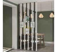 BTYQKZVPM Separadores de privacidad para restaurantes y ofic Columna divisoria de ambientes, Poste de Hierro Pesado Negro, Varias Alturas, Paquete de 8(Height 105CM/41.3IN/3.44FT)