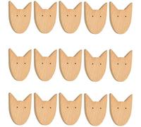 BTYQKZVPM Tiradores/pomos de Madera para cajones, Paquete de 15 Tiradores cajón Madera con Forma Animales, 68x42x30 mm(Dog Head)
