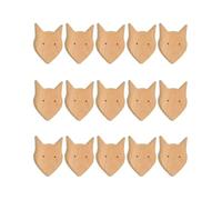 BTYQKZVPM Tiradores/pomos de Madera para cajones, Paquete de 15 Tiradores cajón Madera con Forma Animales, 68x42x30 mm(Fox Head)