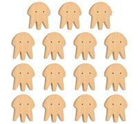 BTYQKZVPM Tiradores/pomos de Madera para cajones, Paquete de 15 Tiradores cajón Madera con Forma Animales, 68x42x30 mm(Jellyfish)