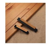 BTYQKZVPM Tiradores/pomos de Madera para cajones, Paquete de 2 pomos Madera for Armario, Negro y Cepillado, con Espacio Entre Orificios 96 mm 160(Black,Hole Distance 96mm)