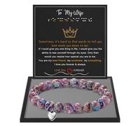 Btysun Pulseras de cuentas para mujer, joyería de cuentas de eslabones ajustables, regalo para mamá, hija, adolescente, novia, hermana, cumpleaños, graduación, Navidad 2024, Normal, Metal, No es una